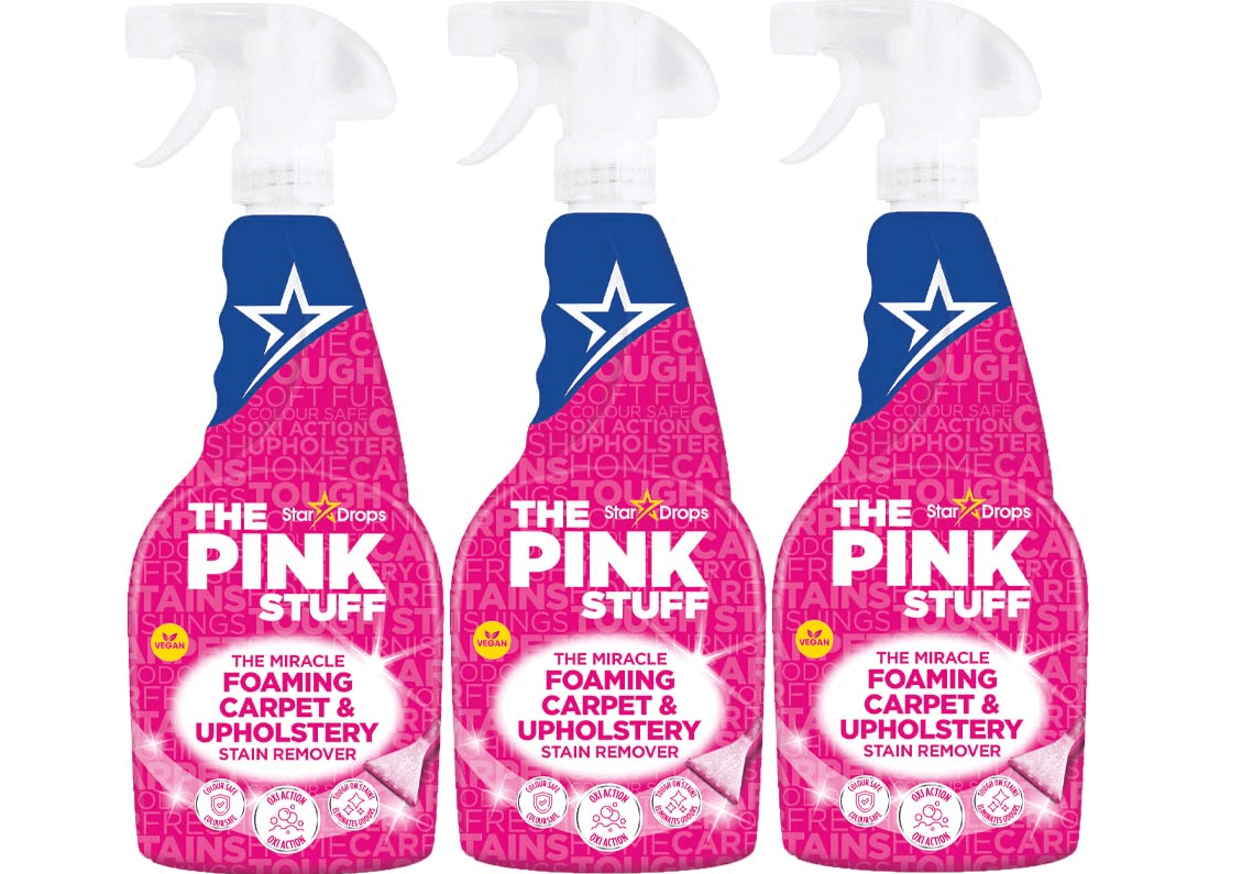 Pink Stuff - Skummande fläckborttagare för mattor och klädsel 500 ml - 3-pack