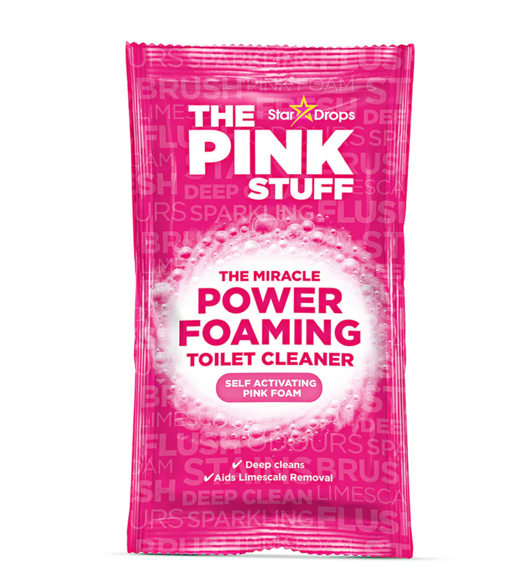 NOUVEAU Le Pink Stuff | La poudre de toilette moussante miracle | Poudre nettoyante pour toilettes | 1 x 100 grammes