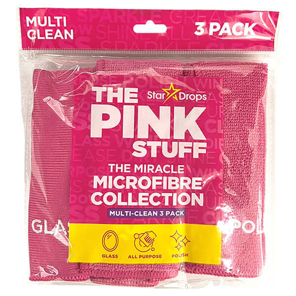 Pink Stuff Микровълнова почистваща кърпа розова (3 броя)