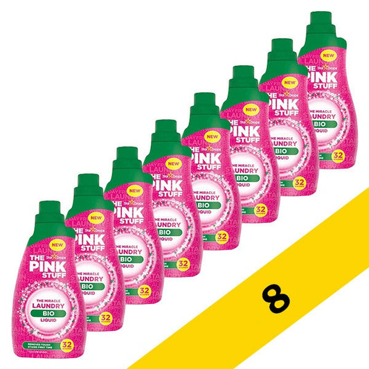 Pink Stuff Flytande tvättmedel ekologiskt 960ml - 8-pack