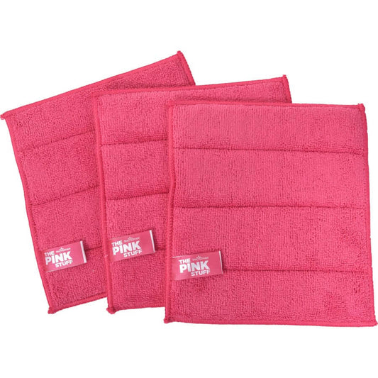 Pink Stuff Pânze de curățare din microfibră absorbante - 3 bucăți