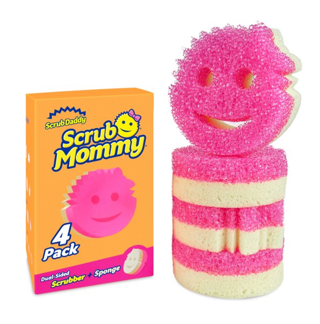 Scrub Daddy | Scrub Mommy rozā sūkļi (4 gabali)