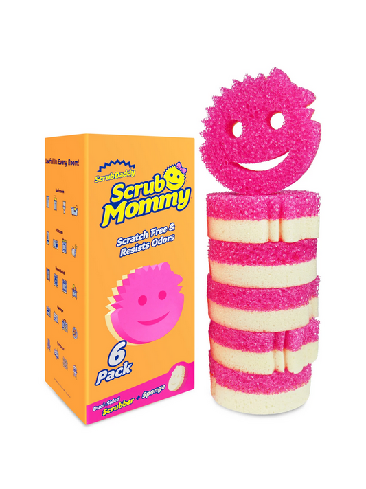 Houbičky Scrub Mommy pink value pack - 6 bal