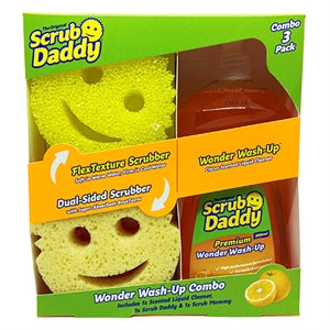 NOU Scrub Daddy | Combo de Spălare Minunată | detergent de vase premium cu Scrub Daddy și Scrub Mommy