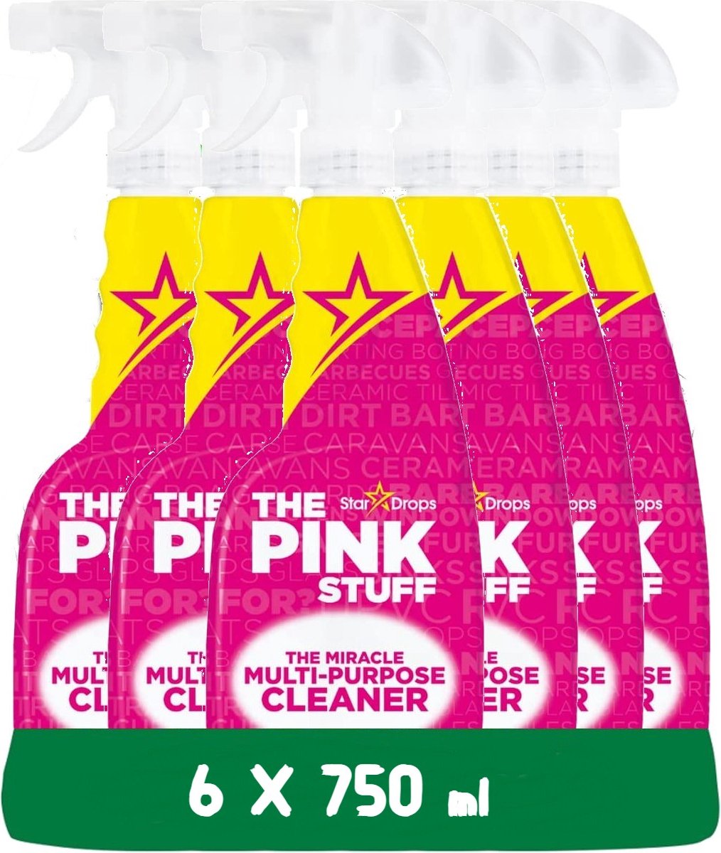 Το Pink Stuff Spray Πολυκαθαριστικό - 6 x 750 ml οικονομική συσκευασία - Φιλικό προς το περιβάλλον