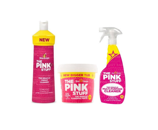 Stardrops O Pink Stuff Bundel - Limpador em Creme 500ml + Pink Stuff Pasta 850g + Spray Multi Allesreiniger 750ml